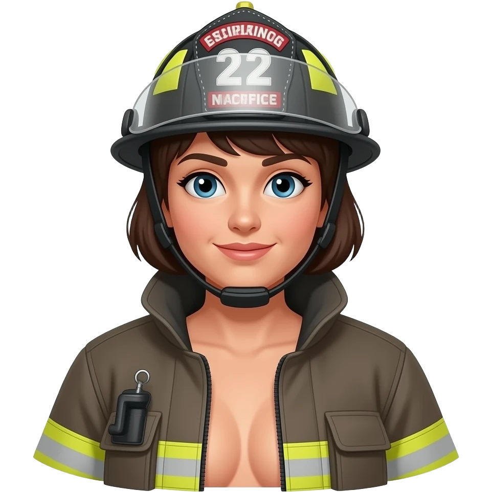 Firefighter woman  naked emoji