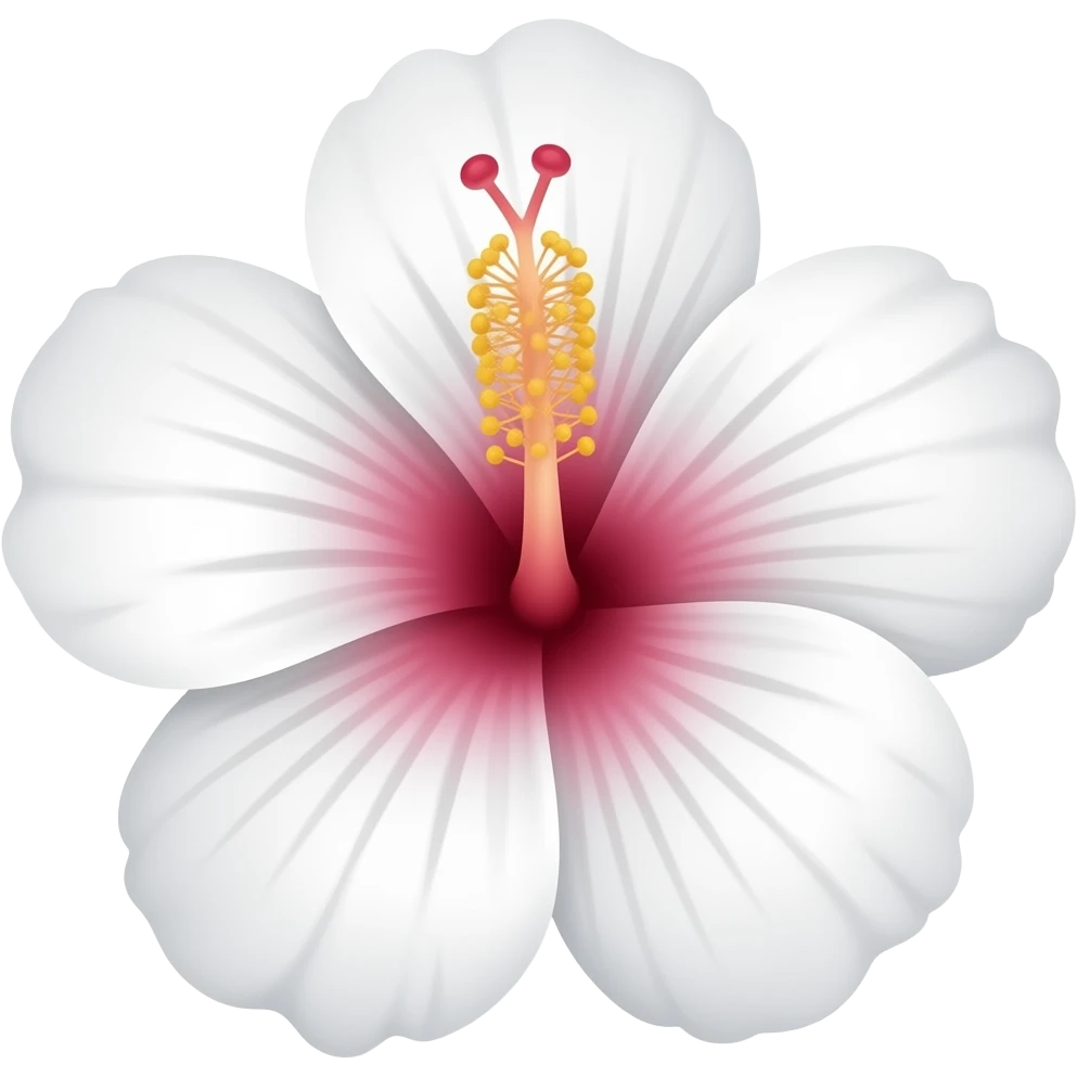 Crea un hibiscus blanco emoji
