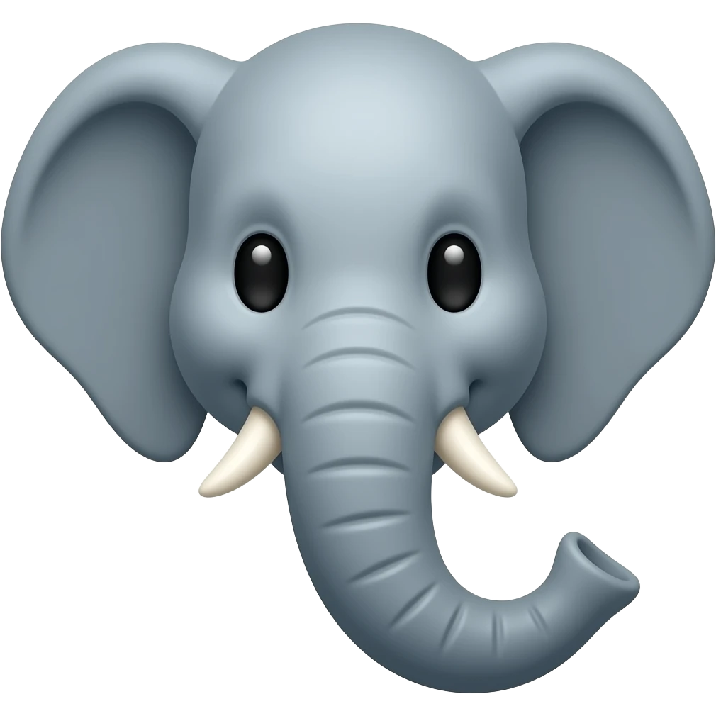 elephant face. talking on the phone emoji