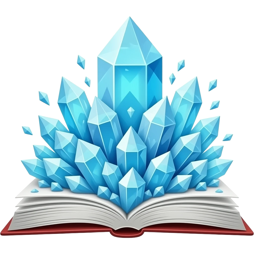 a book of colourful saved ice emoji