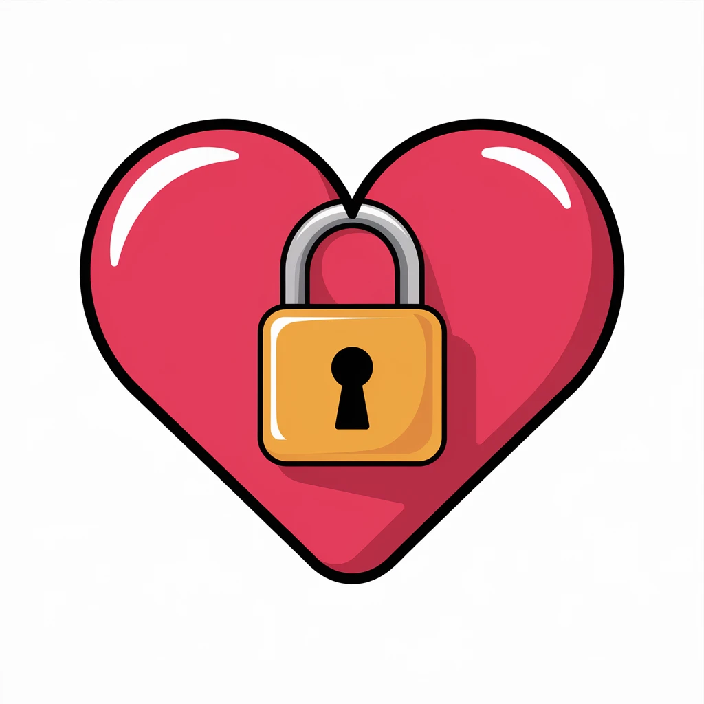 heart with a lock emoji