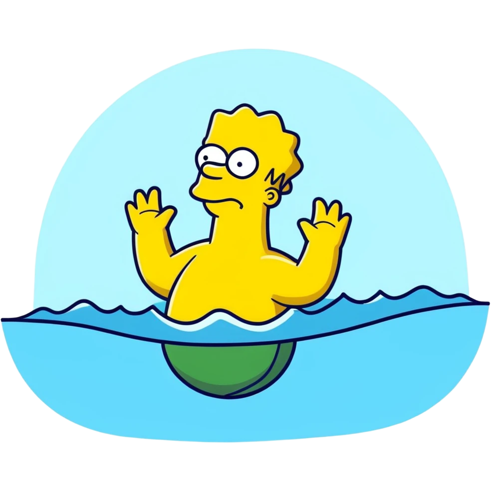 Simpson drowing emoji