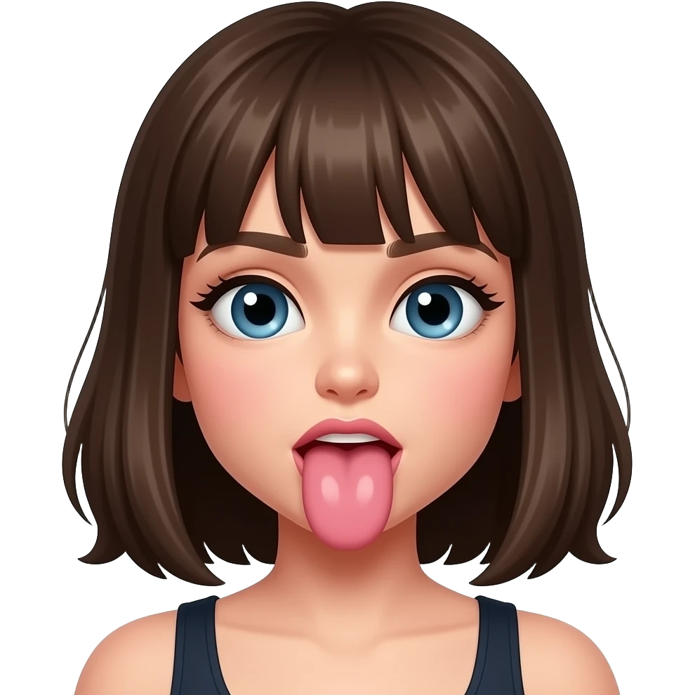 Bound  Submissive girl deepthroating emoji