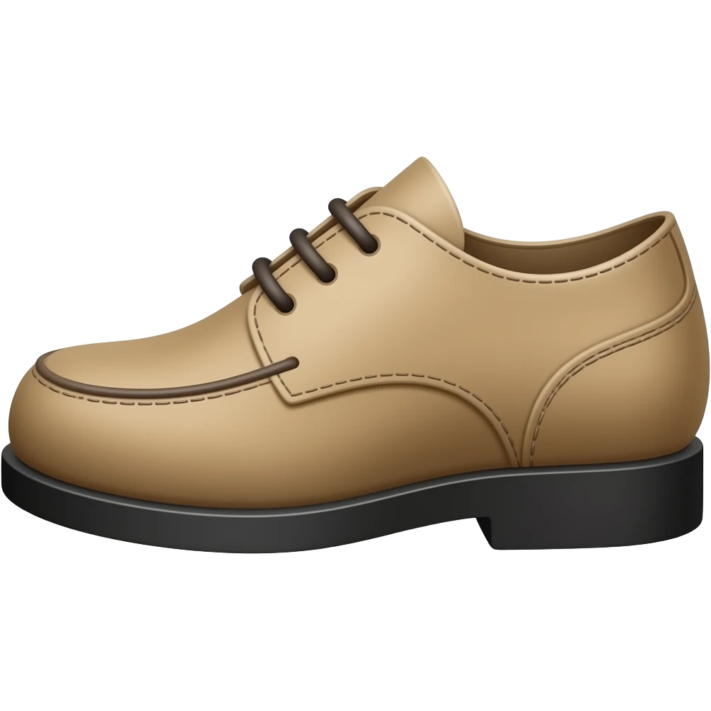 man's shoes emoji, thick black outline, simple cartoon emoji