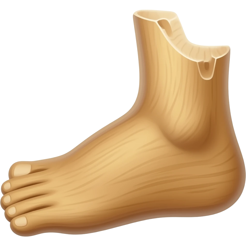 wooden foot emoji