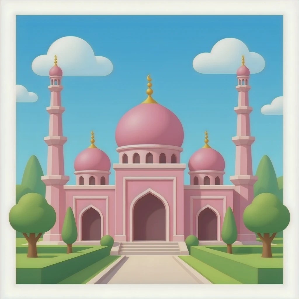 Pink mosque emoji