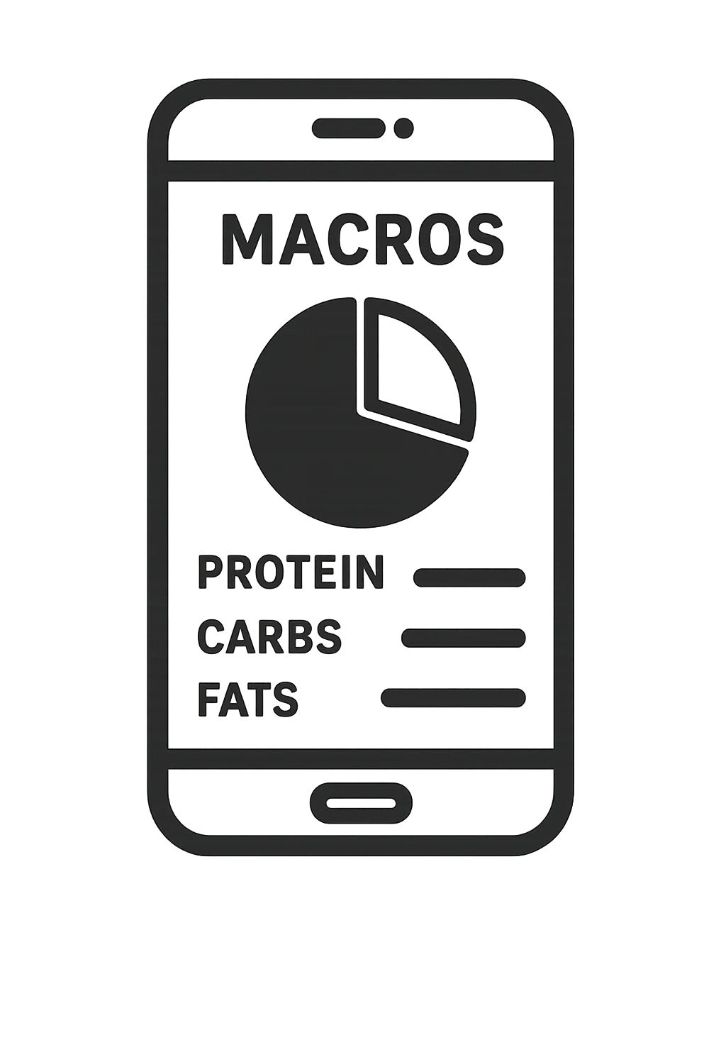 Tracking di macros alimentari su iphone emoji
