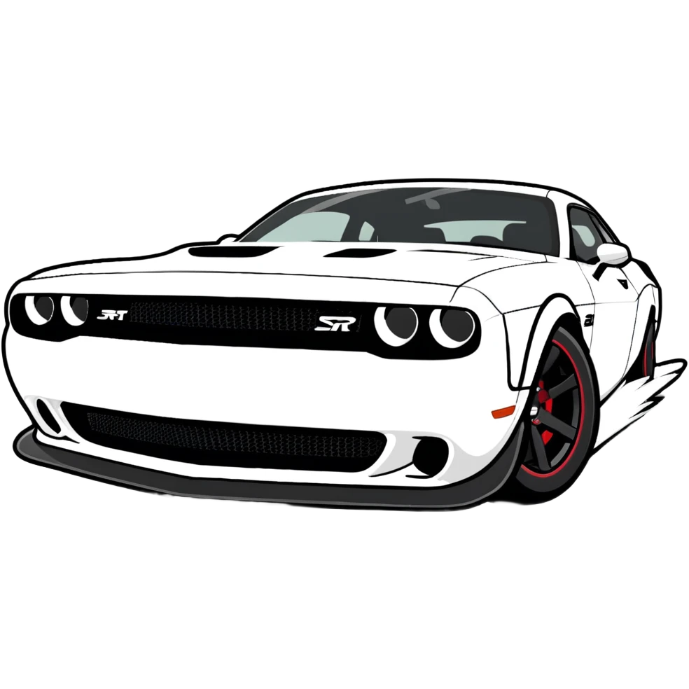 Dodge Challenger SRT hellcat drifting  emoji