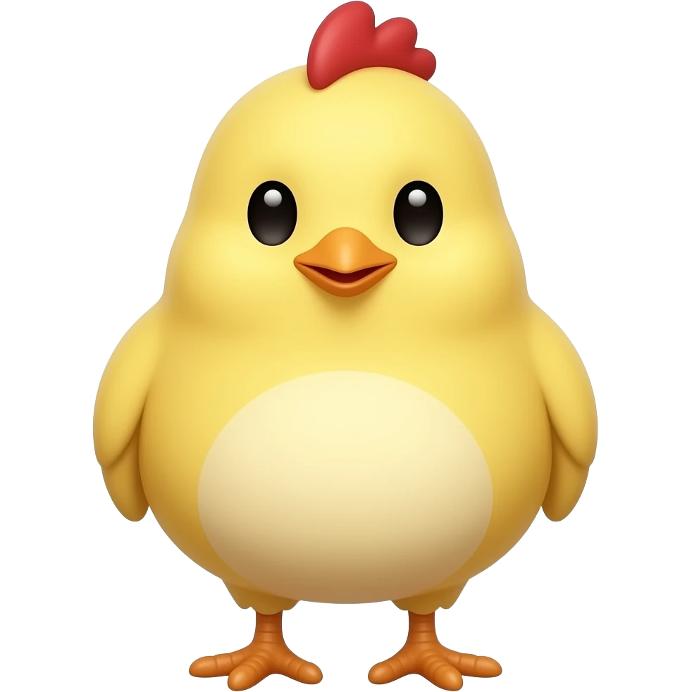 Pollito de colores emoji