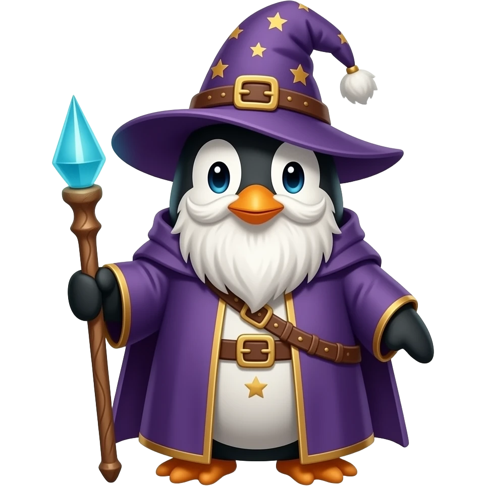 Penguin Wizard emoji