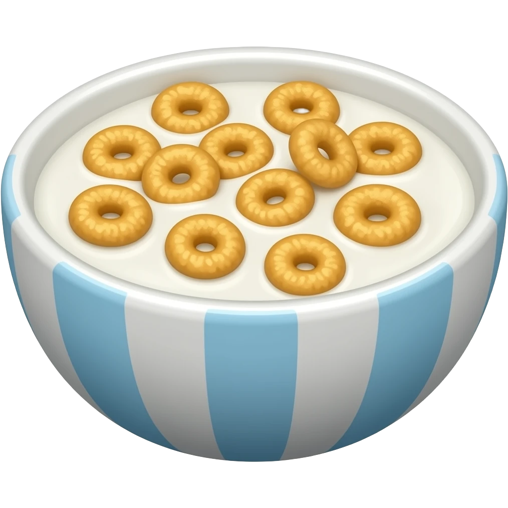Cereal in yoghurt emoji
