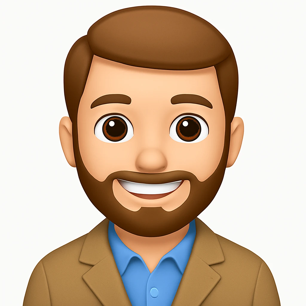 turn the second man in emoji style of the 1st image, match the facial features and match dressing style emoji