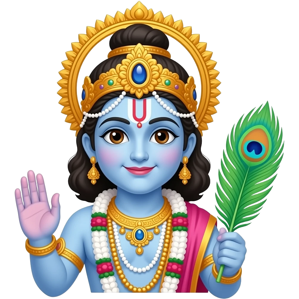 Lord Krishna feather peacock emoji