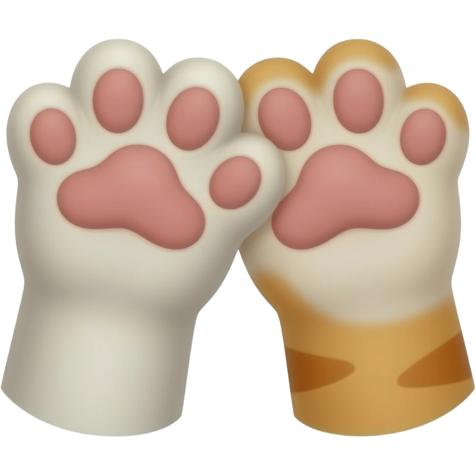 handshake emoji but with cat paws emoji