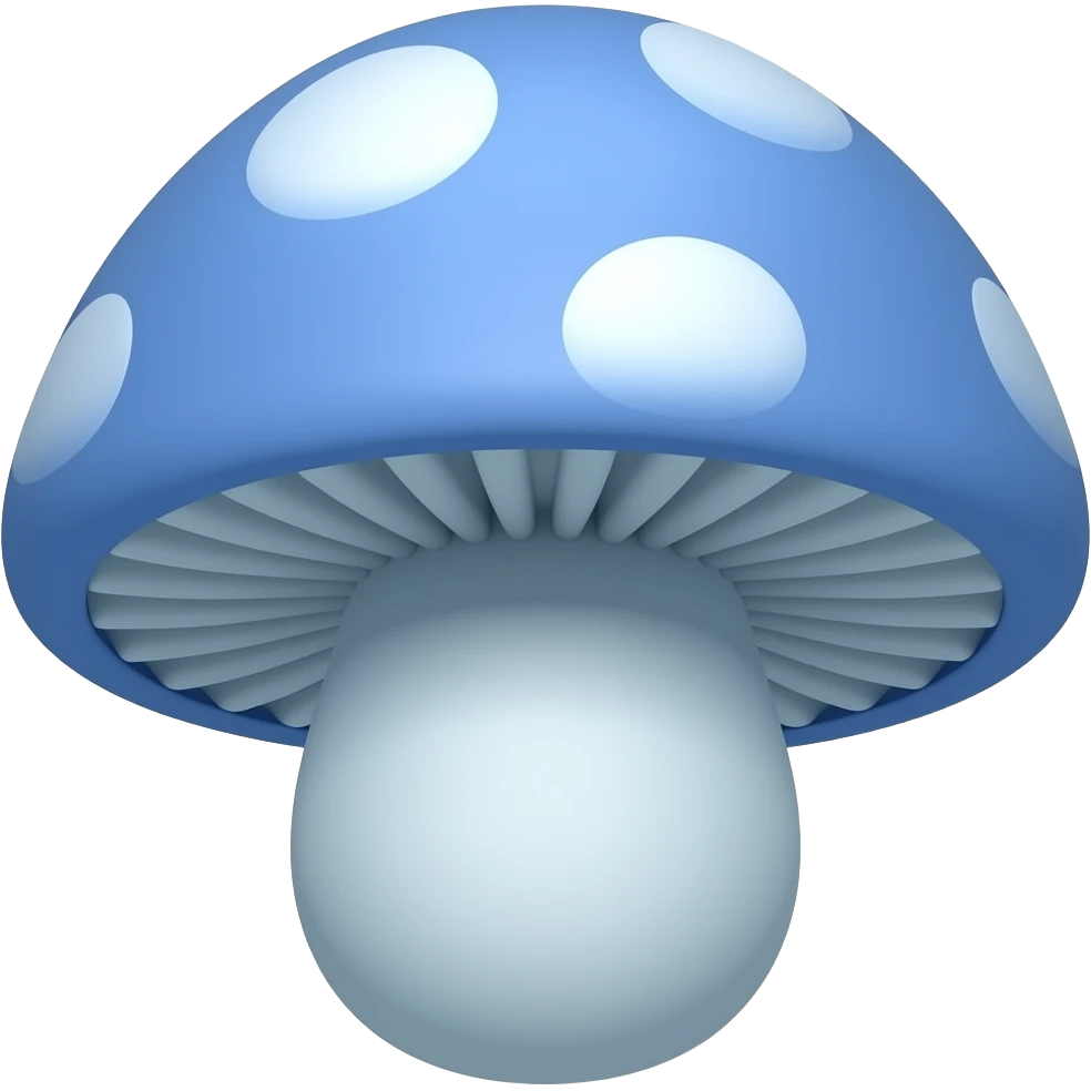 champignon bleu emoji