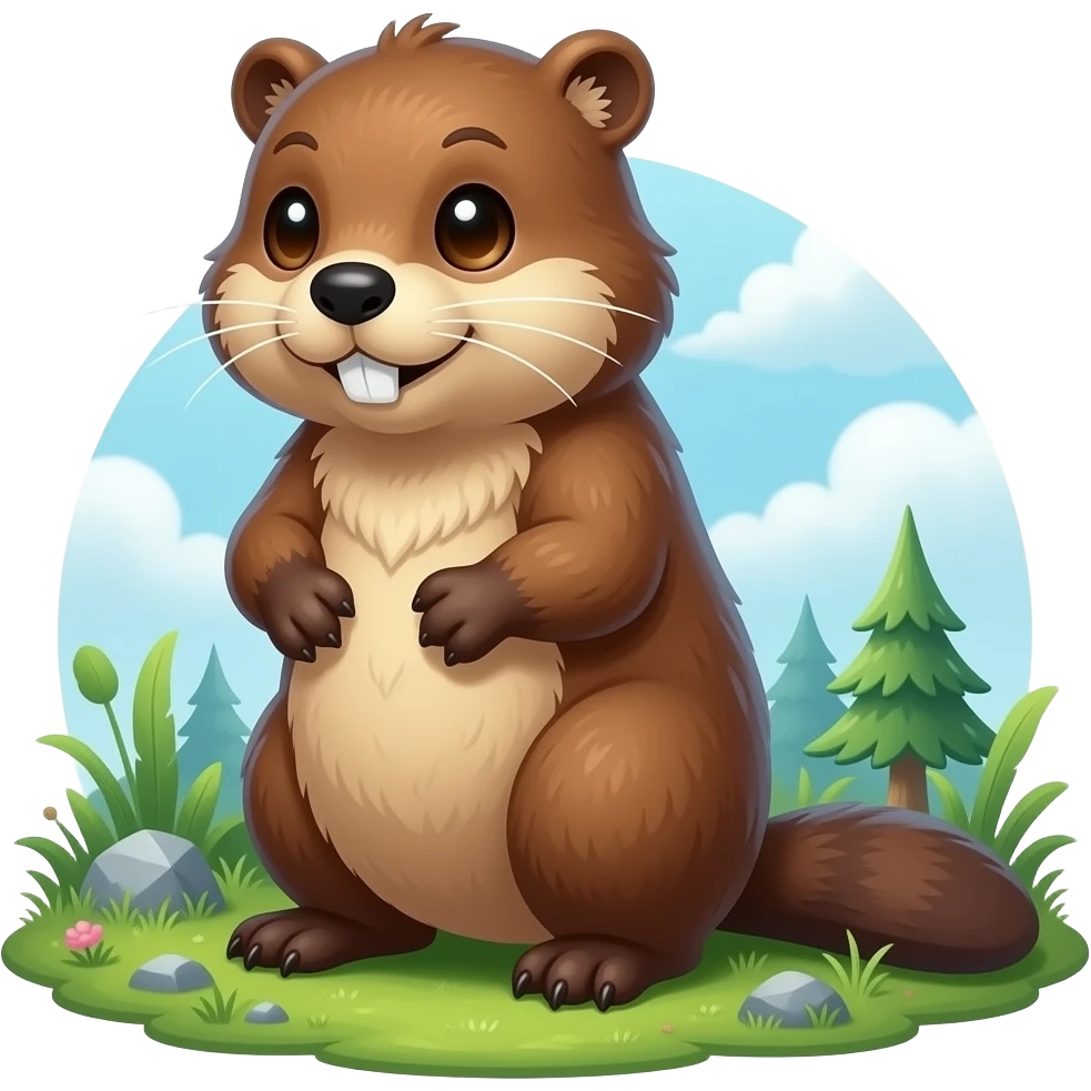 бобр в мире фентази emoji