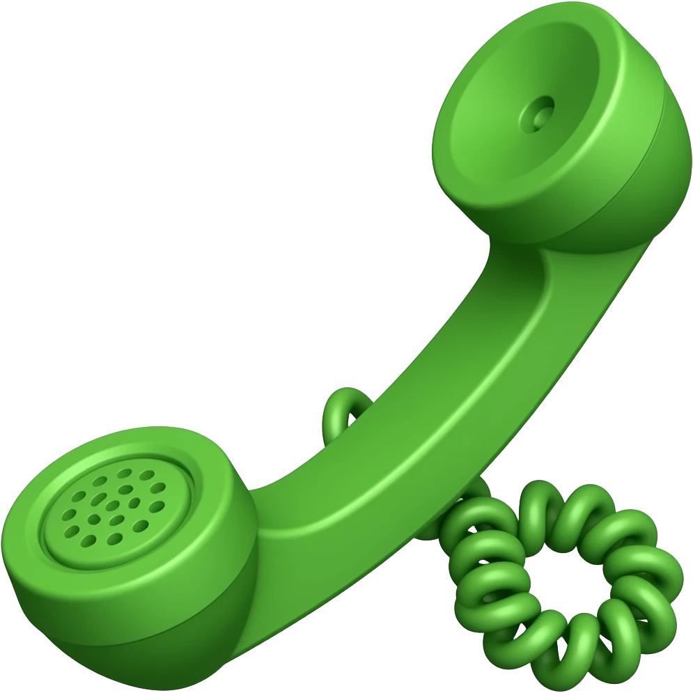 auricular de telefono verde emoji