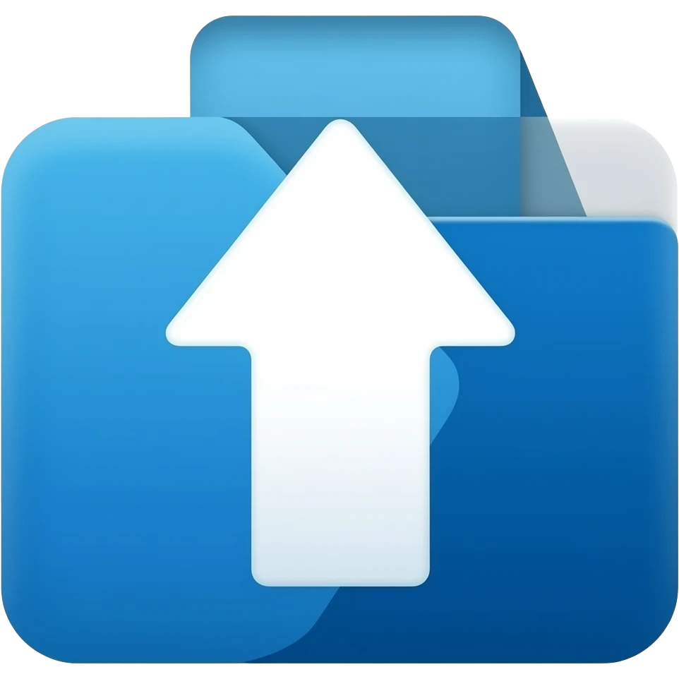 Create icon with onedrive logo and an upload arrow emoji