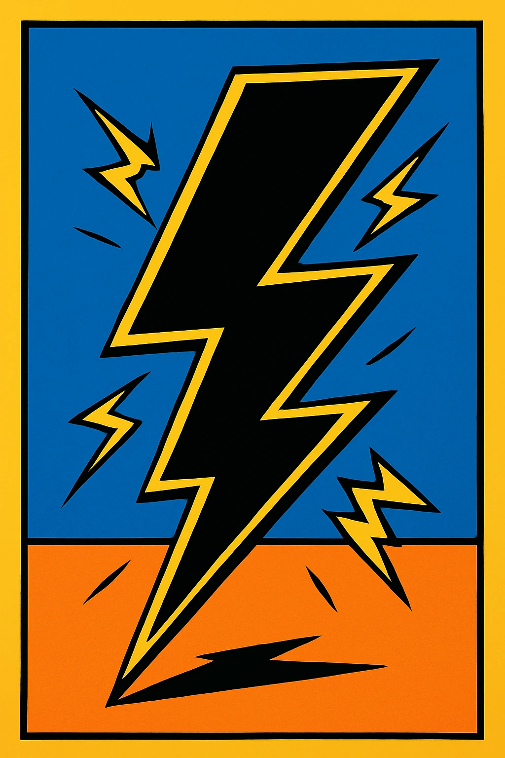 black lightning emoji