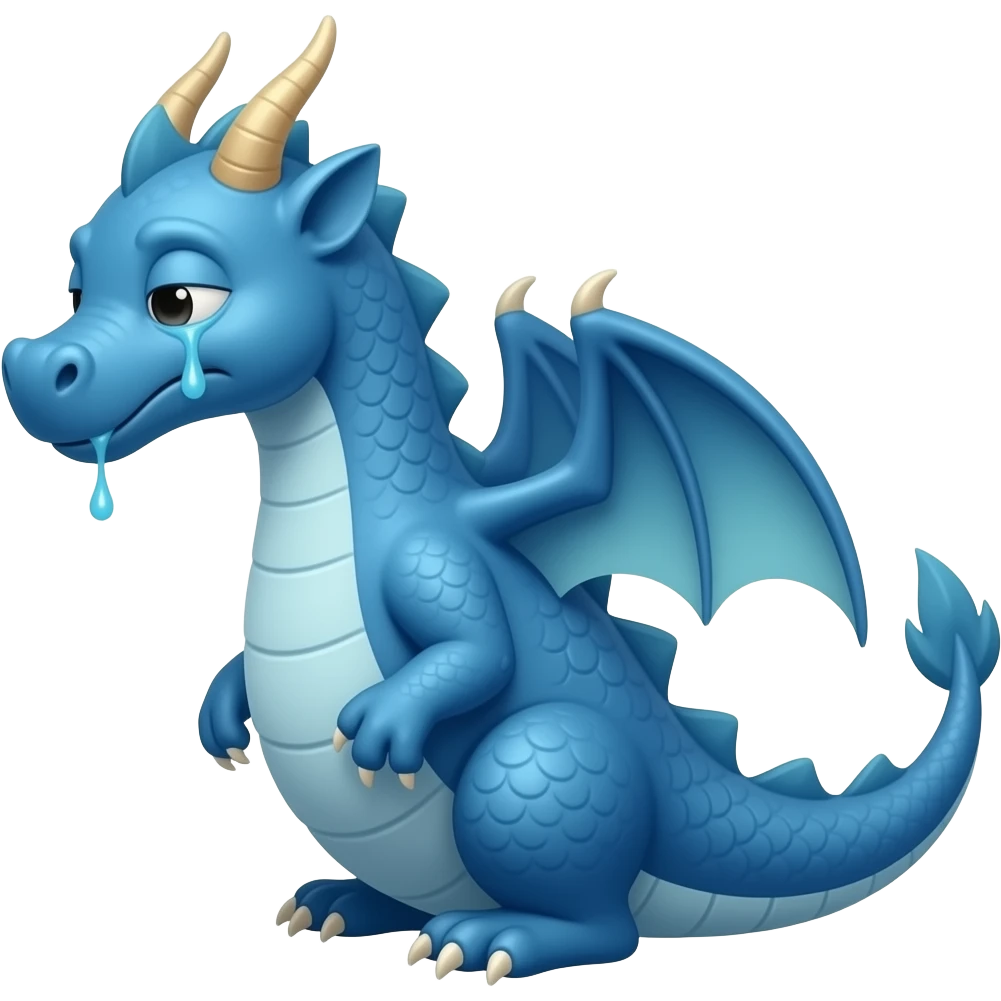 Blue dragon being sick emoji