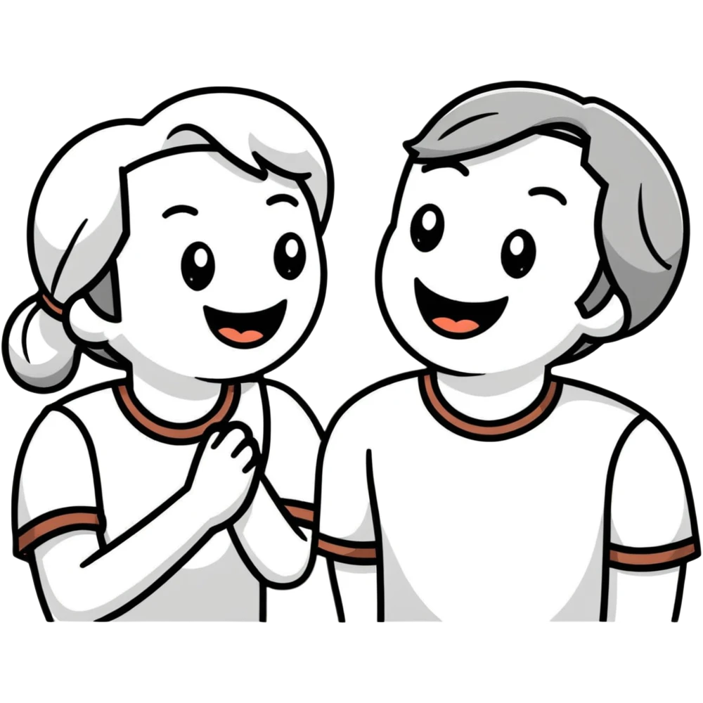 couple laughing together emoji