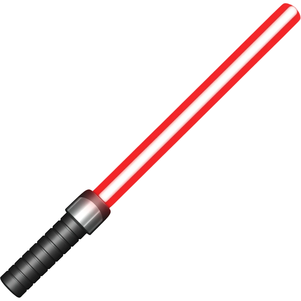 Can you make me a red lightsaber emoji from star wars emoji