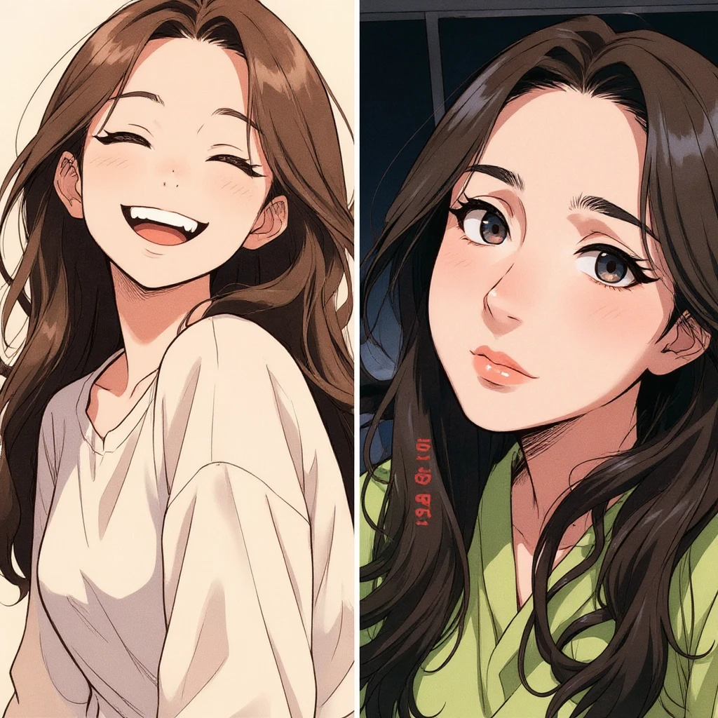 recreat this imagem at manga version colored emoji