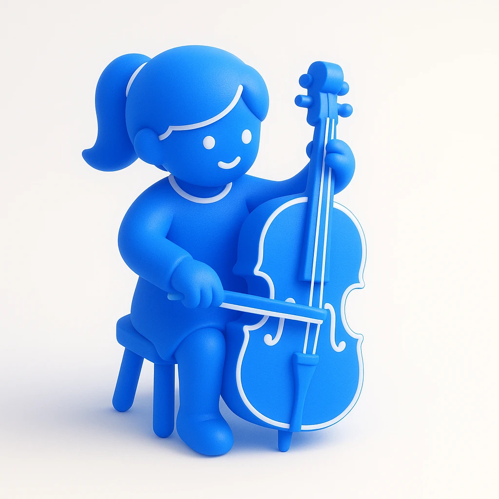 girl playing cello emoji