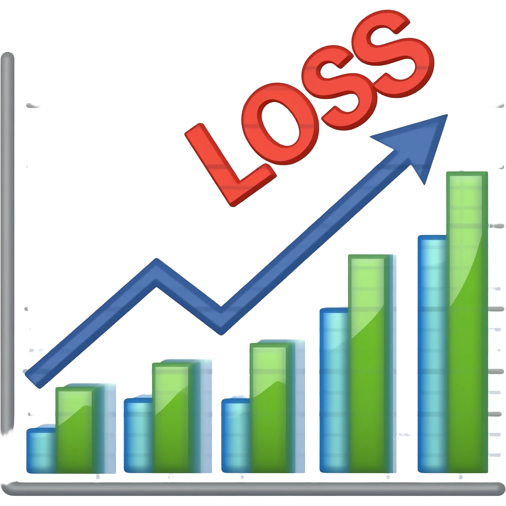 Stock market losses emoji