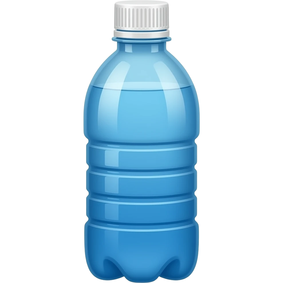 blue plastic bottle white cap emoji