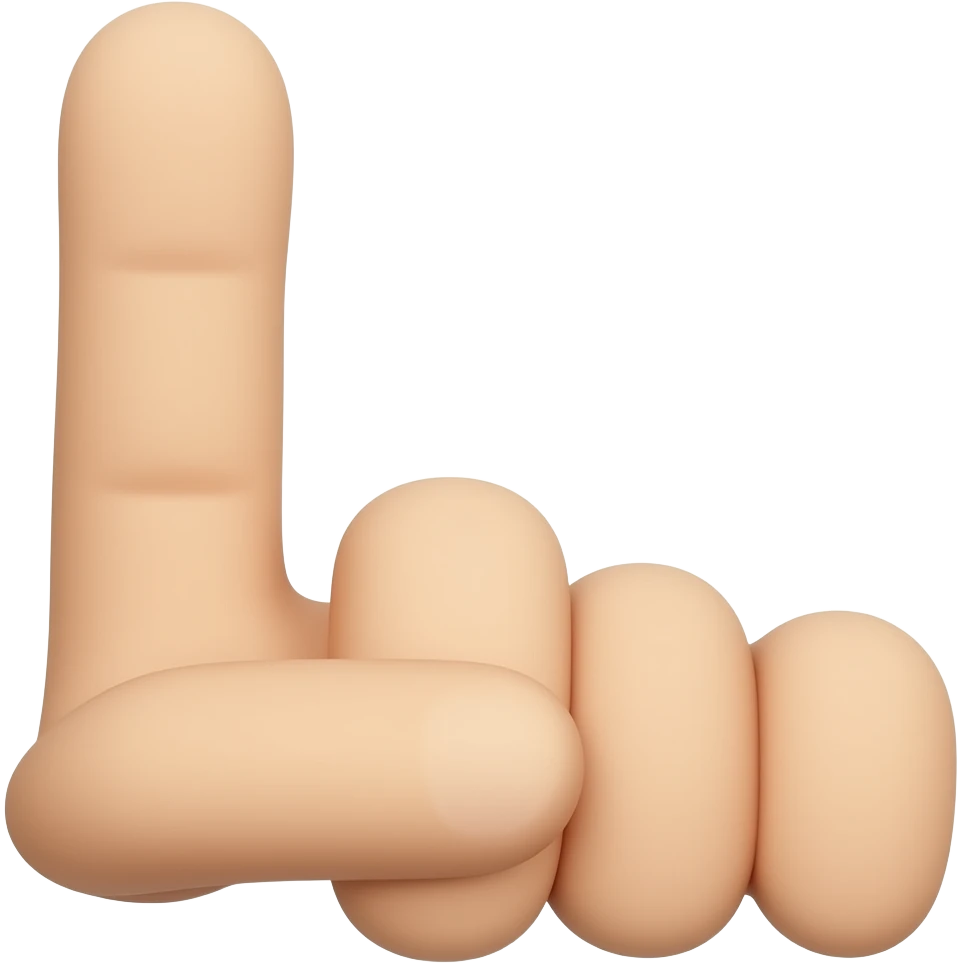 hand in the shape of an L shape emoji