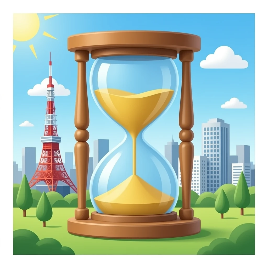 sand clock japan emoji