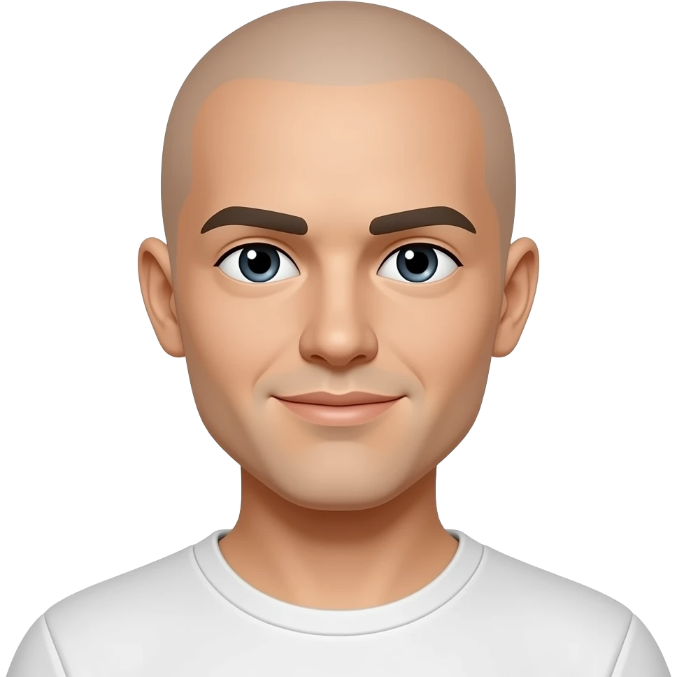 same image with no beard or stubble emoji