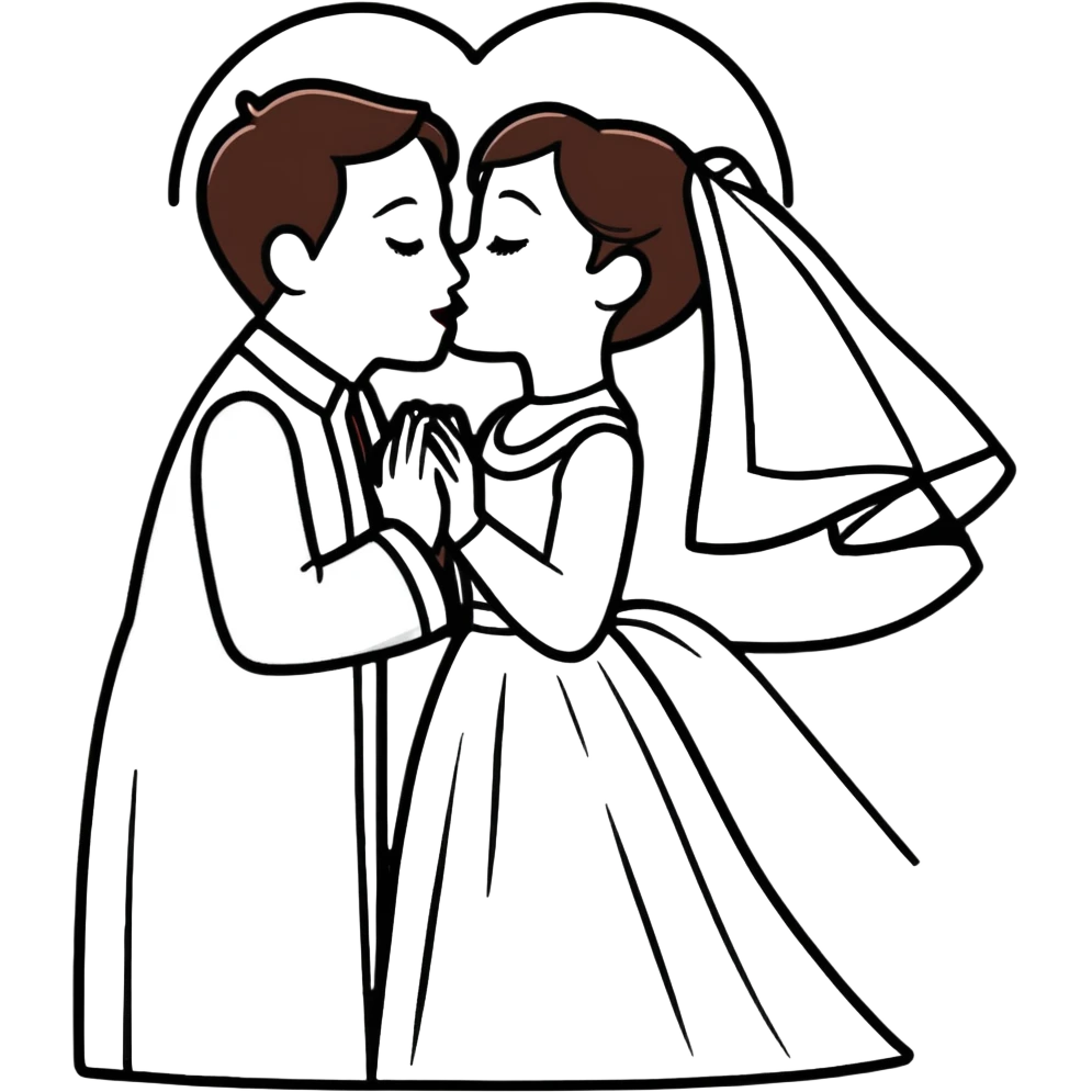 pareja besándose  emoji