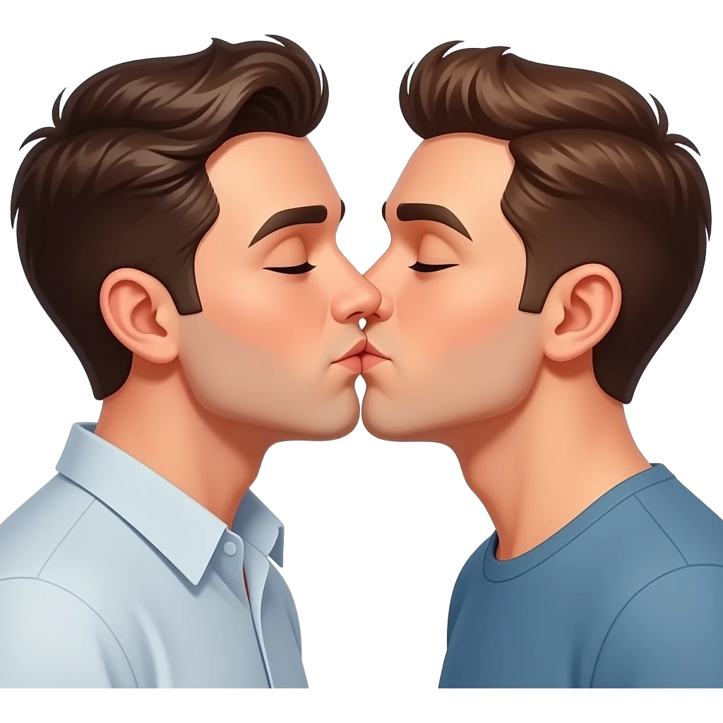 gay men kissing emoji