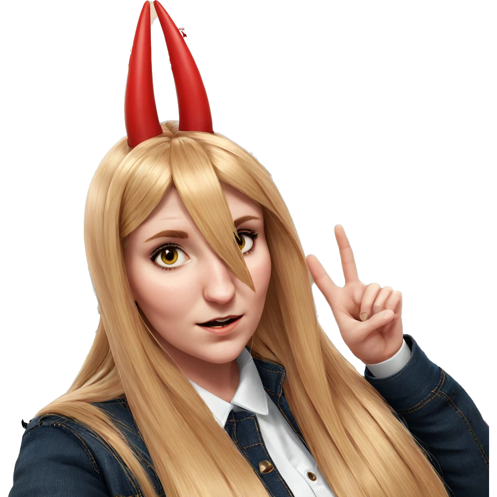 blonde girl with red horns emoji