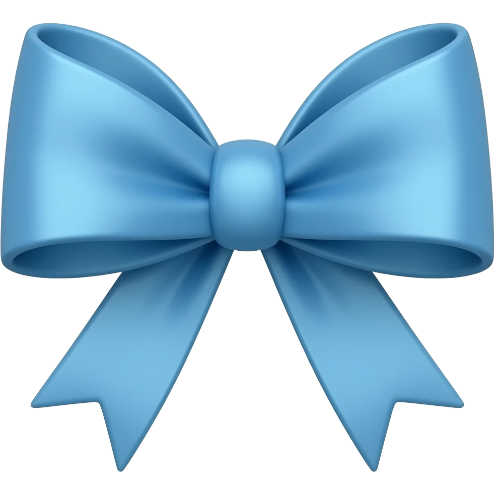 Faz um emoji de laço azul emoji