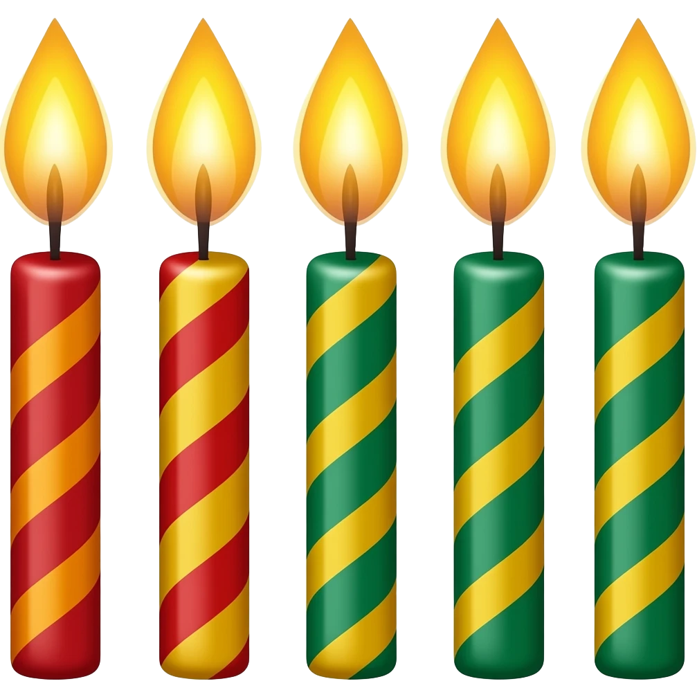 kwanzaa candles emoji