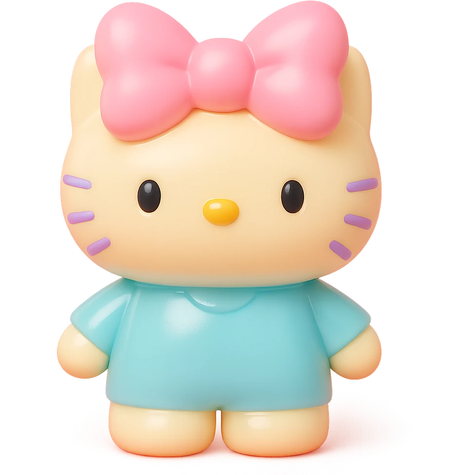 fluffy bow, toy-like appearance emoji