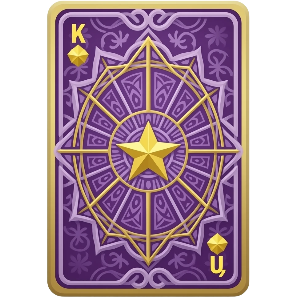 Purple Tarot card backs design emoji