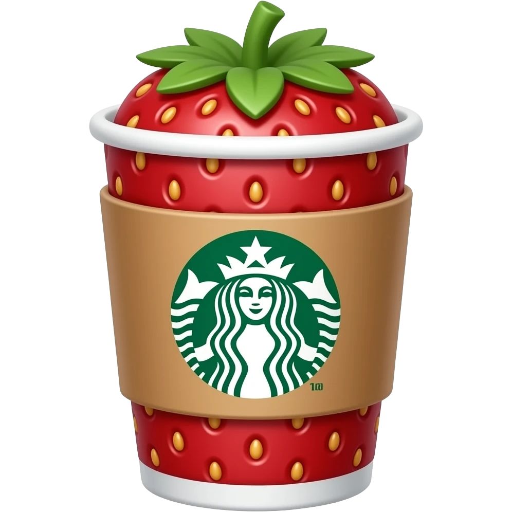 Strawberry cute Starbucks emoji