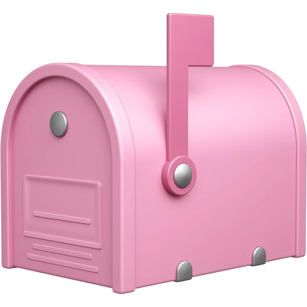 light pale pink mailbox emoji