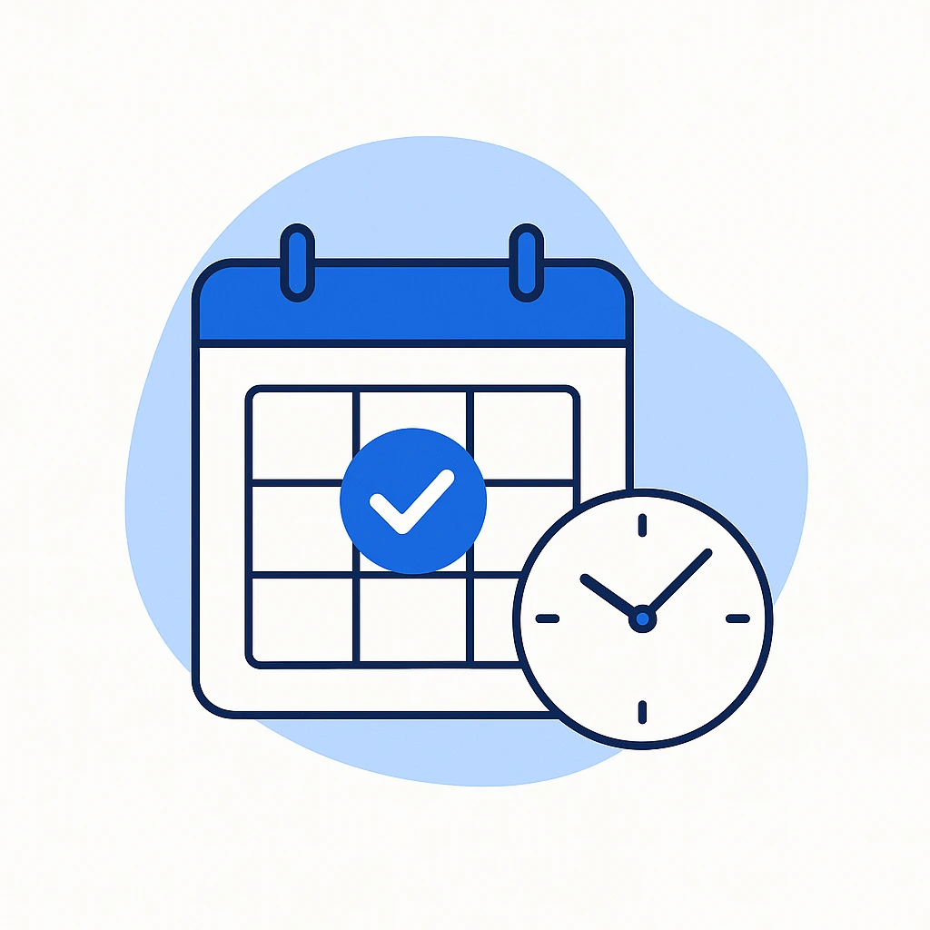 empty state illustration for the calendar page of my app, main color is 7E39ED emoji