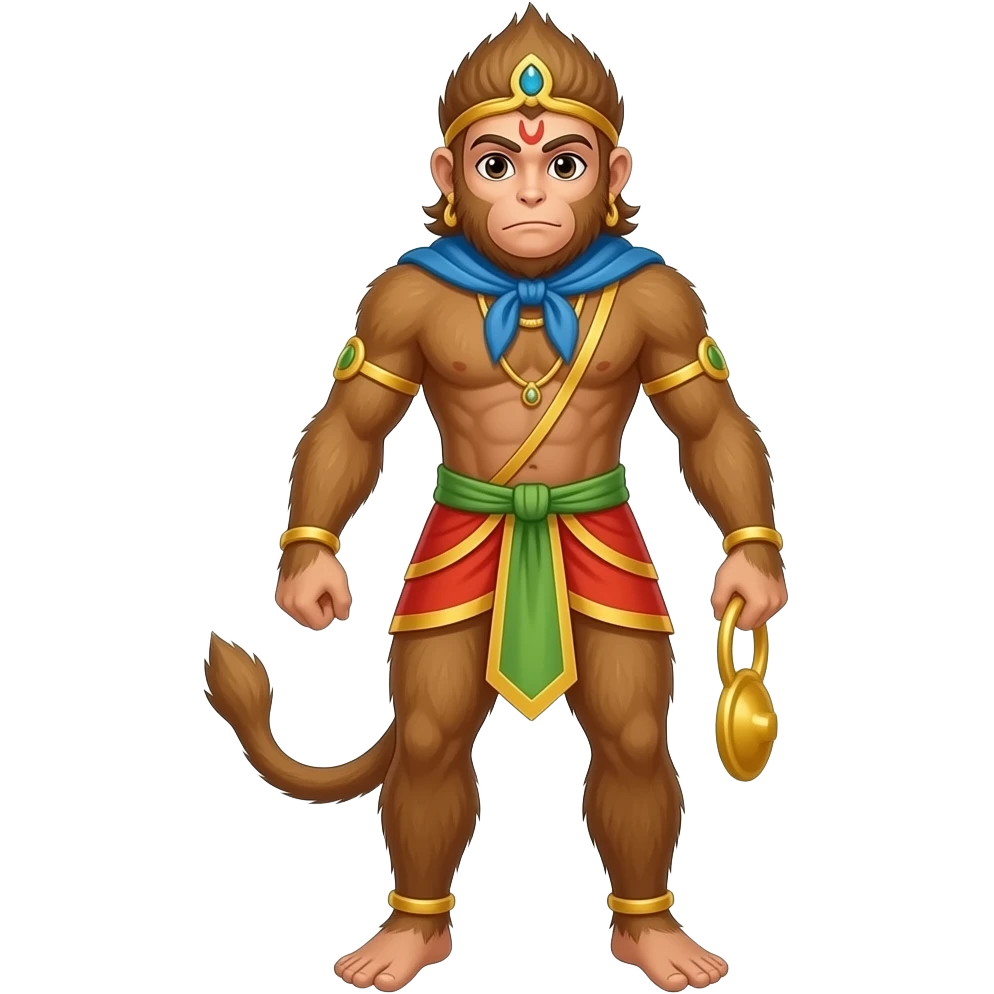 Hanuman de corpo inteiro emoji