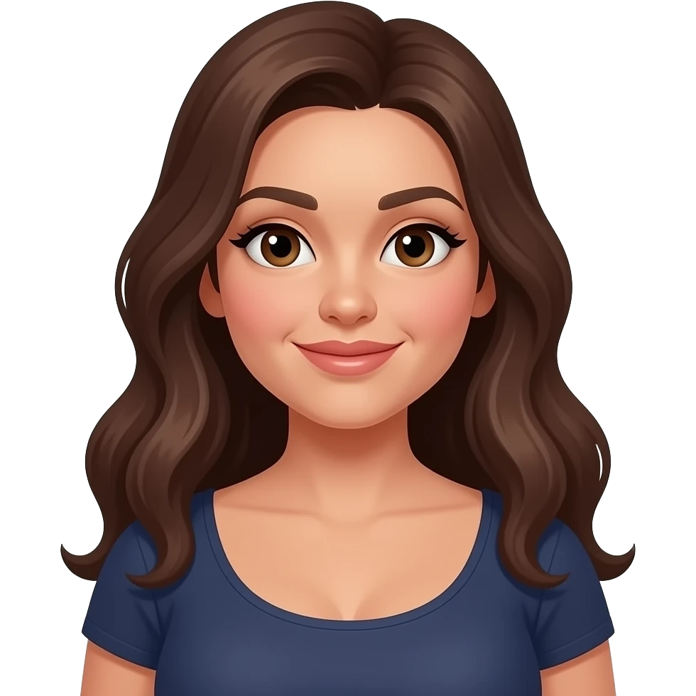 voluptuous brunette emoji