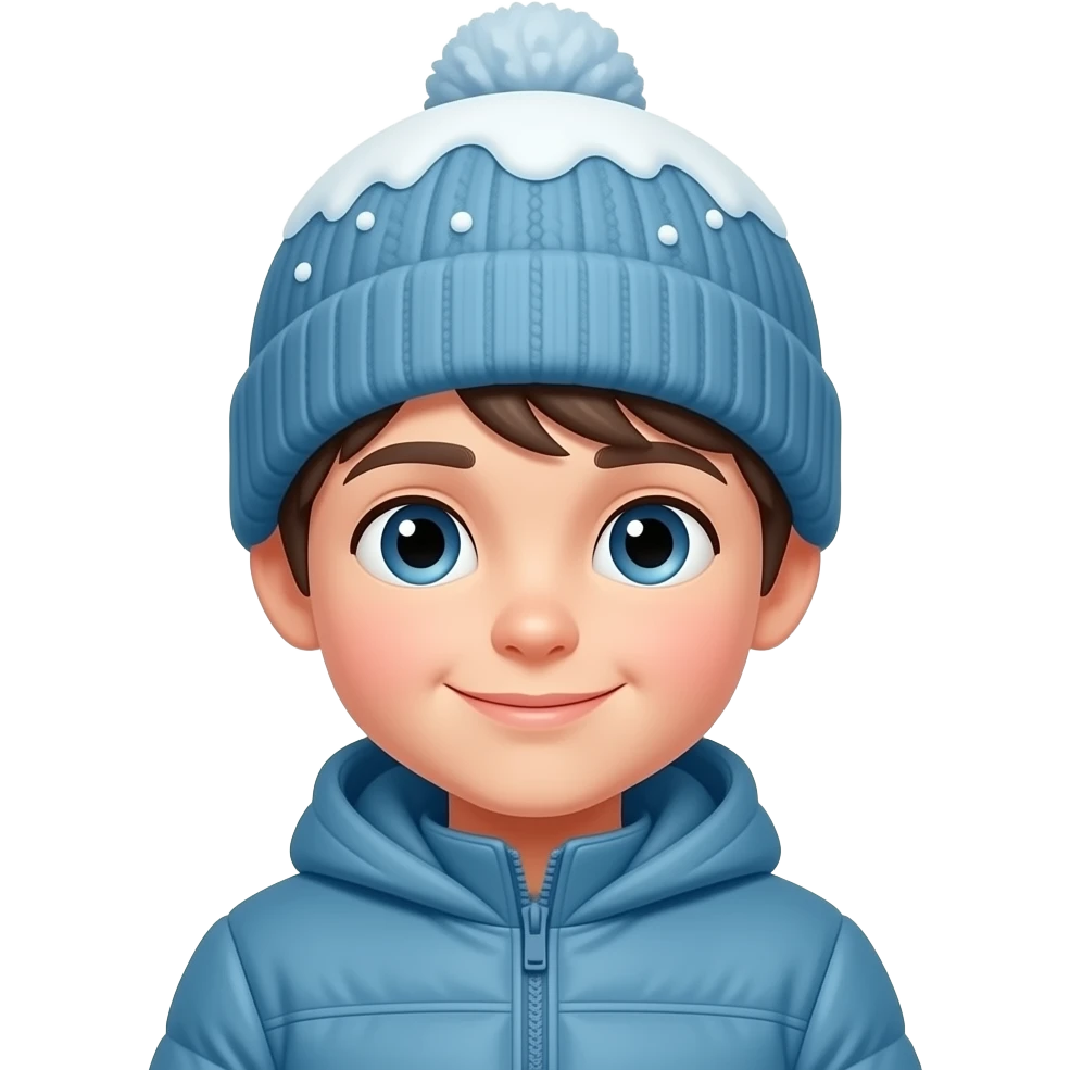 kid with snow cap emoji