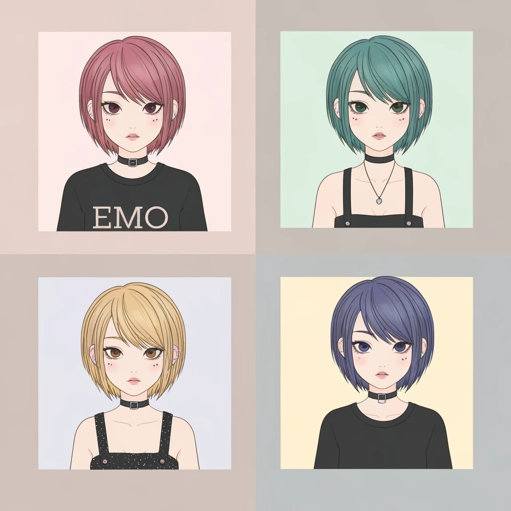 emo banner, cute, expressive, minimal, variation 4 emoji
