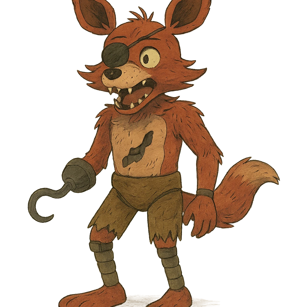 ghibli style Foxy from Five Nights at Freddy's emoji