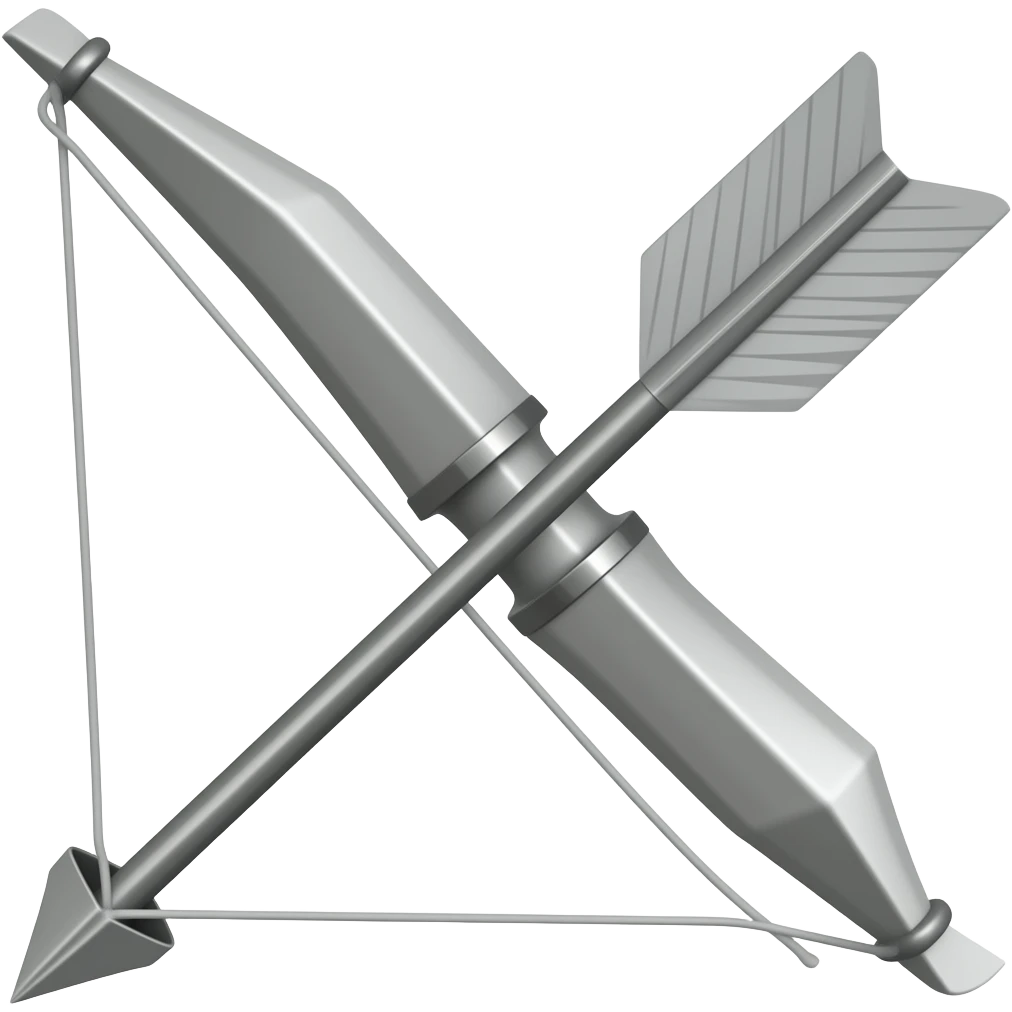 no background show a sleek gray archery arrow and little to no detail to signify agility, speed, grace, and athletics - NO BACKGROUND emoji