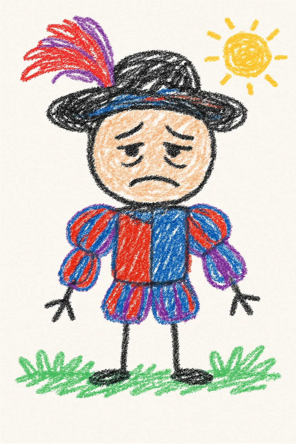 Landsknecht mercenary with a tired expression emoji